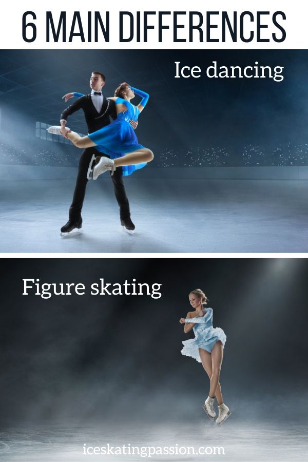 differences between ice dancing vs figure skating Pin