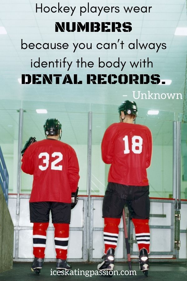 funny ice hockey quote dental records numbers