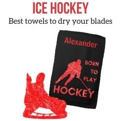 Ice hockey skate towels blade