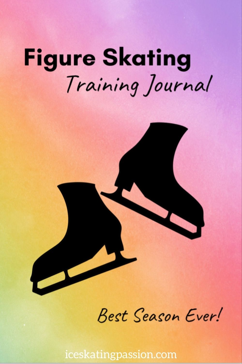 Figure skating training journal notebook Pin1b