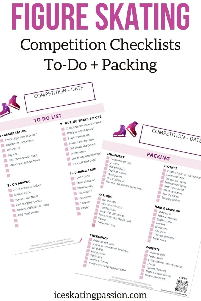 Figure Skating Competition Checklist (todo + packing)