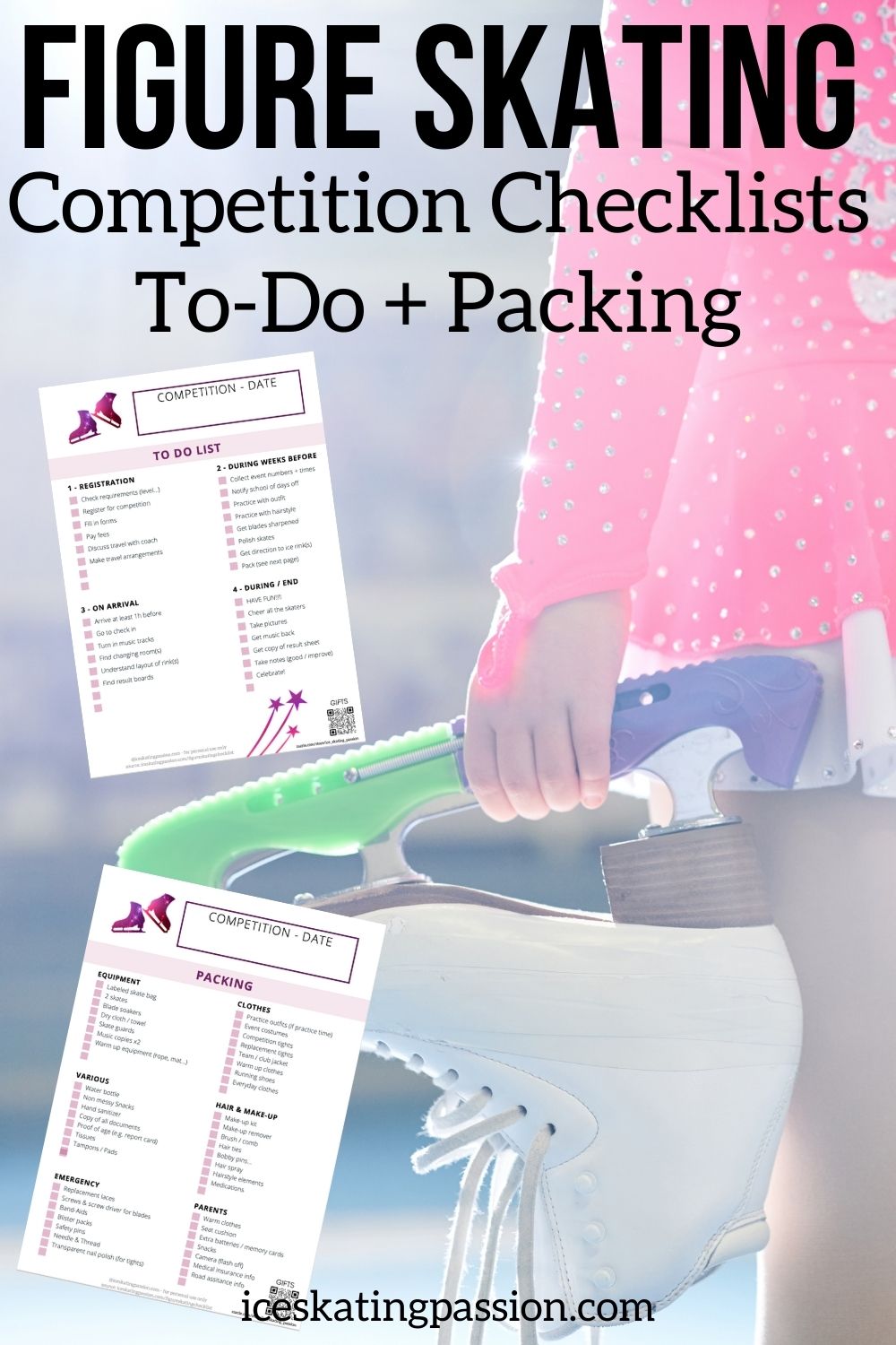 figure skating competition packing checklist Pin1