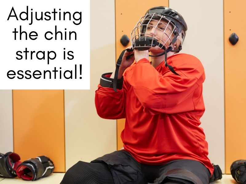 Hockey Helmet chin strap