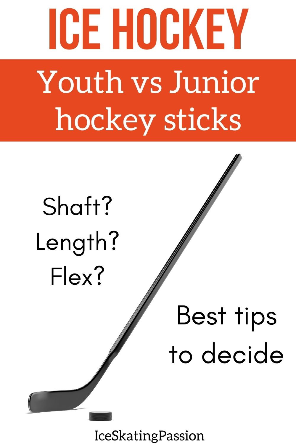 Youth vs Junior hockey stick differences comparison Pin2
