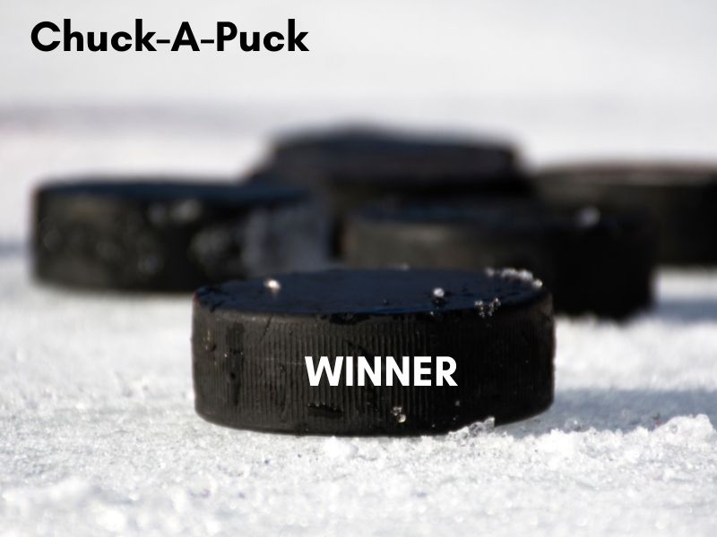 Chuck-a-puck hockey team fundraising idea