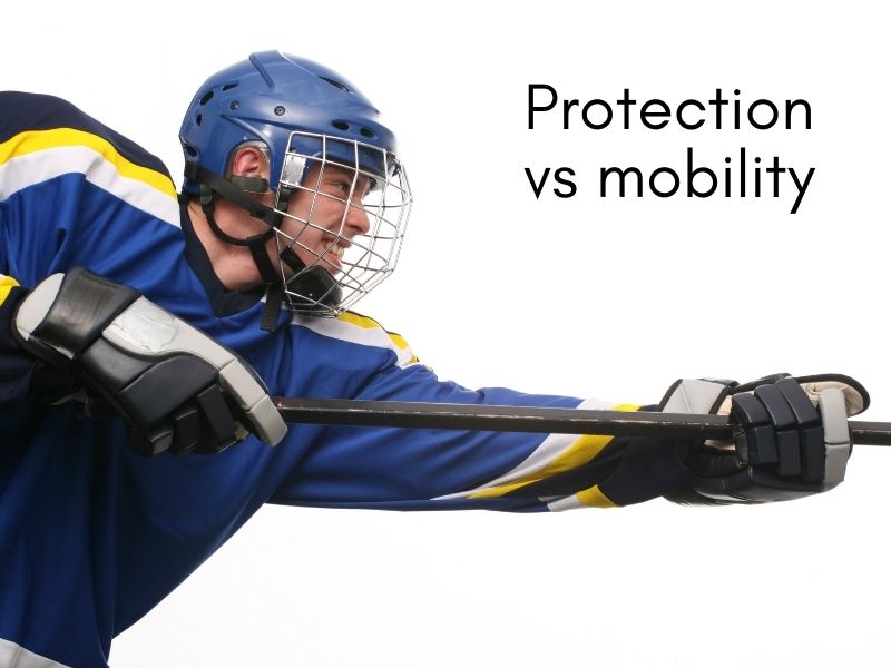 Protect elbows playing ice hockey mobility