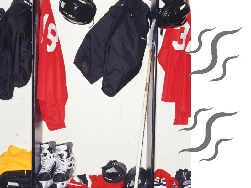 cleaning hockey equipment