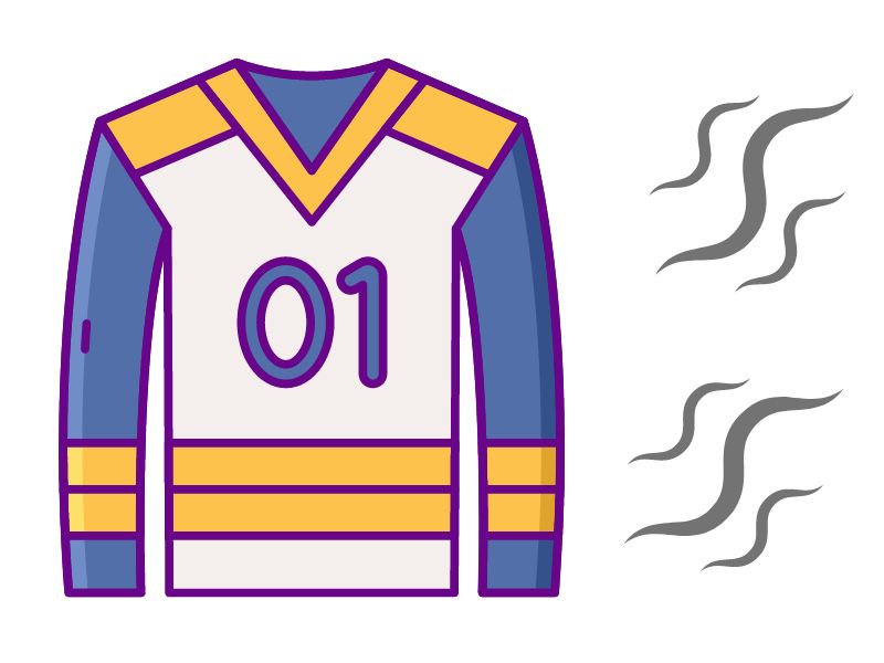 how to clean hockey jersey